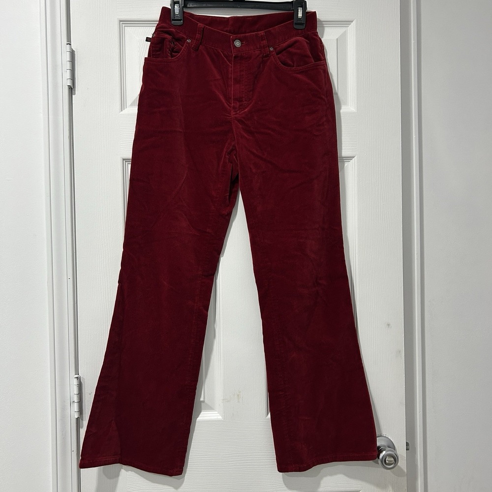 Lauren Jeans Co Ralph Lauren Corduroy Pants Womens 4 Burgundy‎ Straight Leg EUC